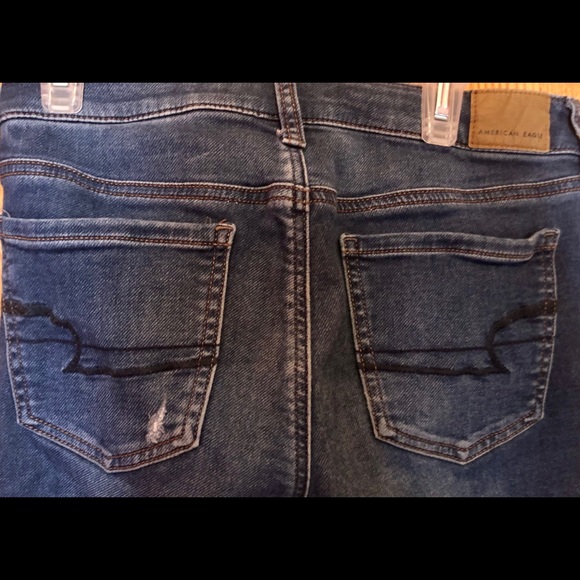 Am Eagle Super Stretch Jegging Sz 4 Reg Distressed - Picture 2 of 7